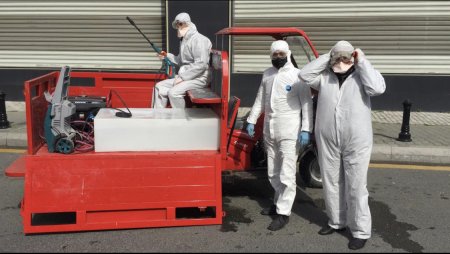 Nəsimi rayonu ərazisində dezinfeksiyaedici tədbirlər davam etdirilir -FOTOLAR