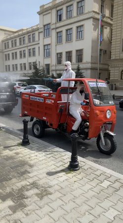 Nəsimi rayonu ərazisində dezinfeksiyaedici tədbirlər davam etdirilir -FOTOLAR
