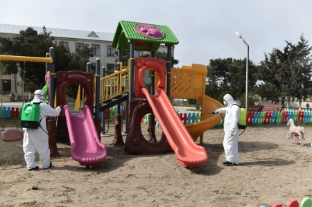 Фонд Гейдара Алиева организовал дезинфекцию ряда предприятий в поддержку работы, проделываемой государством в сфере борьбы с коронавирусной инфекцией - ФОТО