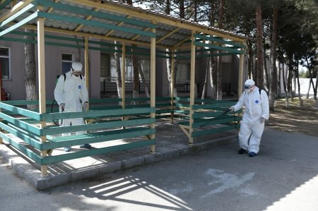 Фонд Гейдара Алиева организовал дезинфекцию ряда предприятий в поддержку работы, проделываемой государством в сфере борьбы с коронавирусной инфекцией - ФОТО