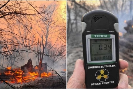 27 yaşlı gənc Çernobıl ətrafındakı meşəni yandırdı - Bölgədəki radiasiya səviyyəsi 16 dəfə artdı (FOTOLAR)