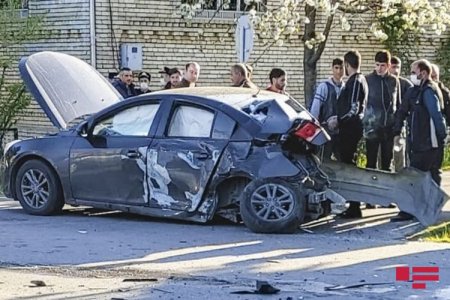 Göyçayda mikroavtobusla minik avtomobili toqquşub, yaralılar var