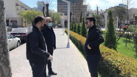 Nəsimi rayonunda karantin rejiminin tələblərinin yerinə yetirilməsi məqsədilə zəruri tədbirlər davam etdirilir - FOTOLAR