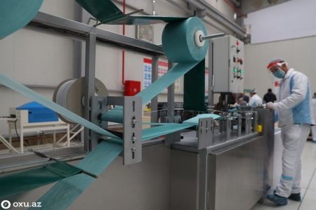 Hamının gözlədiyi tibbi maska istehsalı müəssisəsindən FOTOREPORTAJ