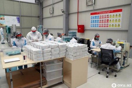 Hamının gözlədiyi tibbi maska istehsalı müəssisəsindən FOTOREPORTAJ