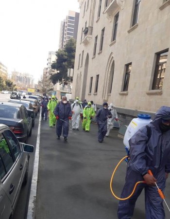 Nəsimi rayonu ərazisində profilaktik dezinfeksiyaedici tədbirlər davam etdirilir