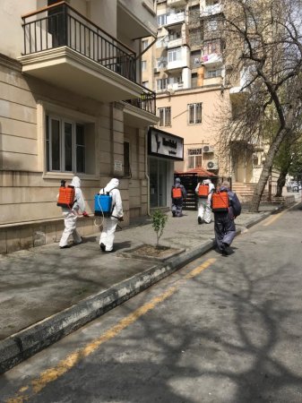 Nəsimi rayonu ərazisində profilaktik dezinfeksiyaedici tədbirlər davam etdirilir