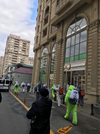 Nəsimi rayonu ərazisində profilaktik dezinfeksiyaedici tədbirlər davam etdirilir
