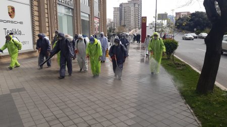 Nəsimi rayonunda karantin rejiminin tələblərinin yerinə yetirilməsi məqsədilə zəruri tədbirlər davam etdirilir -FOTO