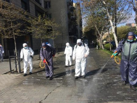 Nəsimi rayonunda karantin rejiminin tələblərinin yerinə yetirilməsi məqsədilə  bütün zəruri tədbirlər davam etdirilir -FOTOLAR