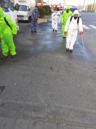 Nəsimi rayonunda karantin rejiminin tələblərinin yerinə yetirilməsi məqsədilə  bütün zəruri tədbirlər davam etdirilir -FOTOLAR