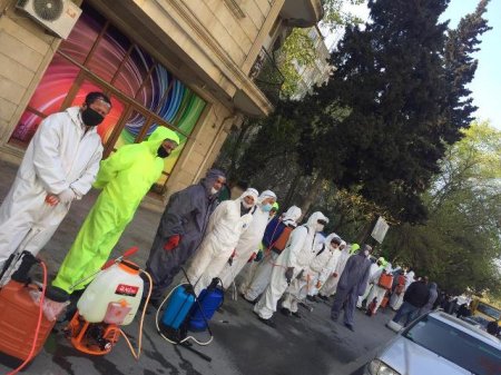 Nəsimi rayonunda karantin rejiminin tələblərinin yerinə yetirilməsi məqsədilə  bütün zəruri tədbirlər davam etdirilir -FOTOLAR