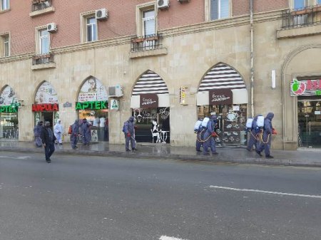Nəsimi rayonunda karantin rejiminin tələblərinin yerinə yetirilməsi məqsədilə  bütün zəruri tədbirlər davam etdirilir -FOTOLAR
