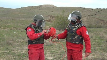 Ağstafada toplanan partlamamış hərbi sursatlar zərərsizləşdirilib - FOTO