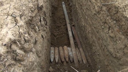 Ağstafada toplanan partlamamış hərbi sursatlar zərərsizləşdirilib - FOTO