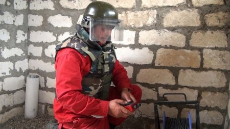 Ağstafada toplanan partlamamış hərbi sursatlar zərərsizləşdirilib - FOTO