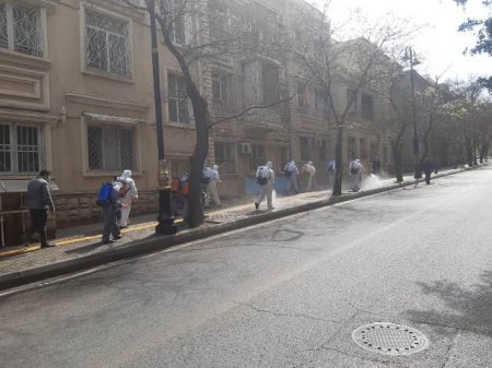 Nəsimi rayonunda karantin rejiminin tələblərinin yerinə yetirilməsi məqsədilə zəruri tədbirlər davam etdirilir -FOTOLAR