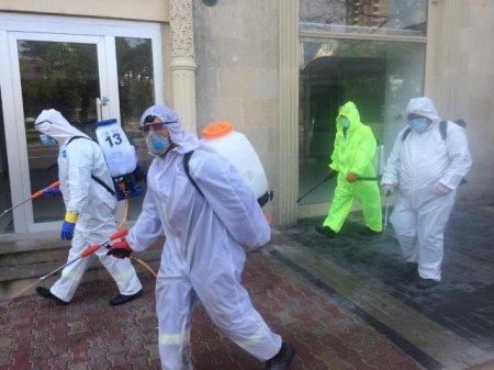 Nəsimi rayonunda karantin rejiminin tələblərinin yerinə yetirilməsi məqsədilə zəruri tədbirlər davam etdirilir -FOTOLAR