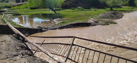 Ağstafada sel bir neçə körpüyə zərər vurub - VİDEO - YENİLƏNİB