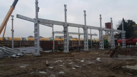 Şimal vaqon deposunda tikinti işləri davam etdirilir (FOTOLAR)