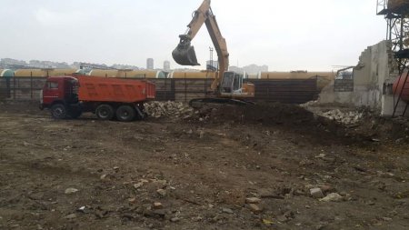 Şimal vaqon deposunda tikinti işləri davam etdirilir (FOTOLAR)