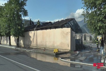 Zaqatalada daş istehsalı sexində yanğın olub - FOTO