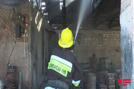 Zaqatalada daş istehsalı sexində yanğın olub - FOTO