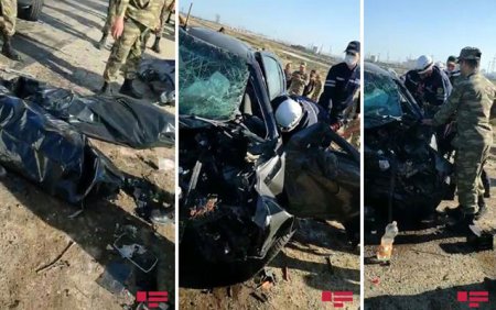 Bakı-Şamaxı yolunda ölən 4 nəfər hərbçi olub - Yenilənib + Foto