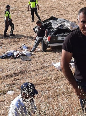 Füzulidə baş verən qəzanın dəhşətli görüntüsü – FOTO