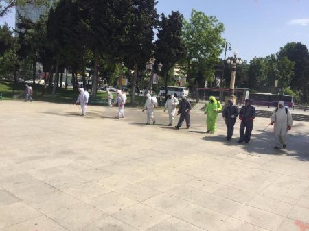  Nəsimi rayonunda karantin rejiminin tələblərinin yerinə yetirilməsi məqsədilə zəruri tədbirlər davam etdirilir - FOTOLAR