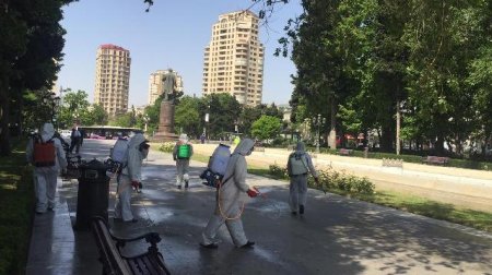  Nəsimi rayonunda karantin rejiminin tələblərinin yerinə yetirilməsi məqsədilə zəruri tədbirlər davam etdirilir - FOTOLAR