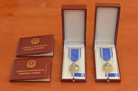 Adil Qəribov və Arif Məmmədova “Şöhrət” ordeni təqdim edildi - Fotolar