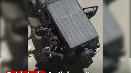 Bakıda polisin başına zibil atanlar saxlanıldı -VİDEO