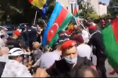 Azərbaycanlılar və ermənilər arasında növbəti qarşıdurma - VİDEO