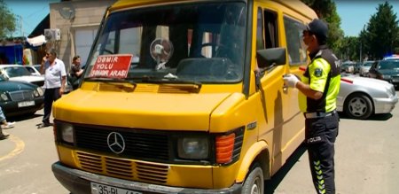 Avtobuslarda maska taxmayanlar cərimələndi - Foto