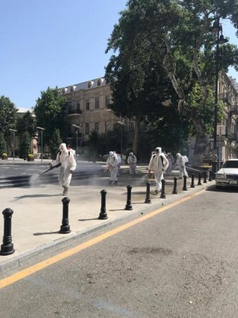 Nəsimi rayonunda karantin rejiminin tələblərinin yerinə yetirilməsi məqsədilə zəruri tədbirlər davam etdirilir FOTOLAR