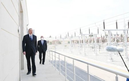 Prezident İlham Əliyev Bakıda yenidən qurulan yarımstansiyasının açılışında iştirak edib