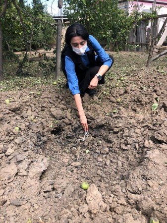 Ombudsman ermənilərin silahlı hücumu nəticəsində dağıdılmış evlərə baş çəkib