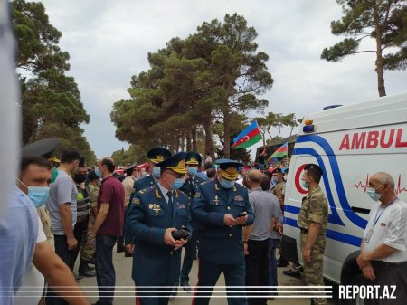 Şəhid general və polkovnik dəfn olundu - FOTOLAR
