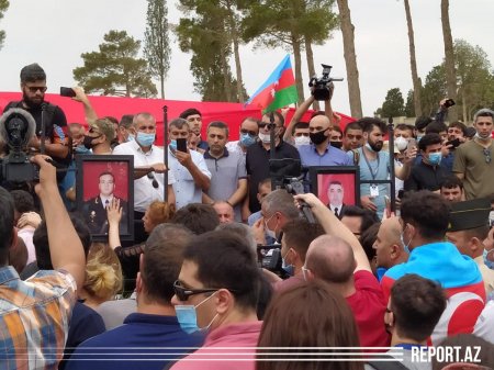 Şəhid general və polkovnik dəfn olundu - FOTOLAR