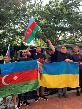Vaşinqtonda Azərbaycan və Ukraynaya dəstək aksiyası keçirilib