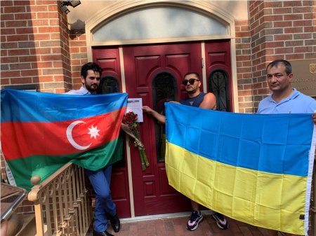 Vaşinqtonda Azərbaycan və Ukraynaya dəstək aksiyası keçirilib