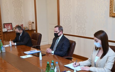 Ceyhun Bayramov İran səfirini qəbul edib - FOTO