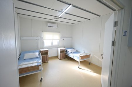 Президент Ильхам Алиев принял участие в открытии модульной больницы в Гобустане - ФОТО