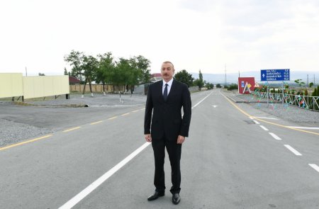 Prezident Şəkidə olub, yenilənmiş yol açılıb - FOTO - YENİLƏNİB