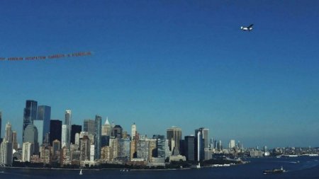 Nyu-York səmasına “Qarabağ Azərbaycandır!” yazıldı - Foto