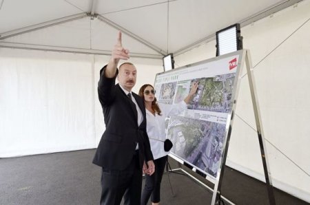 İlham Əliyev və Mehriban Əliyeva meşə tipli yeni parkda görüləcək işlərlə tanış olublar - FOTO