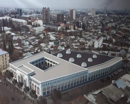 Elmar Vəliyevin sökdürdüyü bazar yenidən tikilir (FOTOLAR)