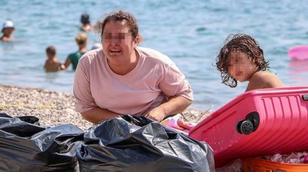 Koronaviruslu qadın dənizə gəldi və... — FOTOLAR