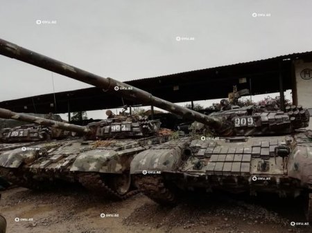 Düşmənin ələ keçirilən zirehli texnikaları təqdim olundu - FOTO 